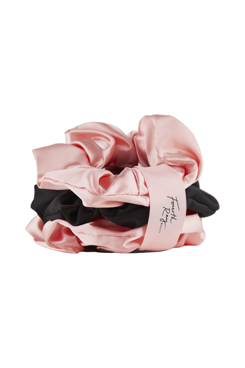 Pink + Black Scrunchies